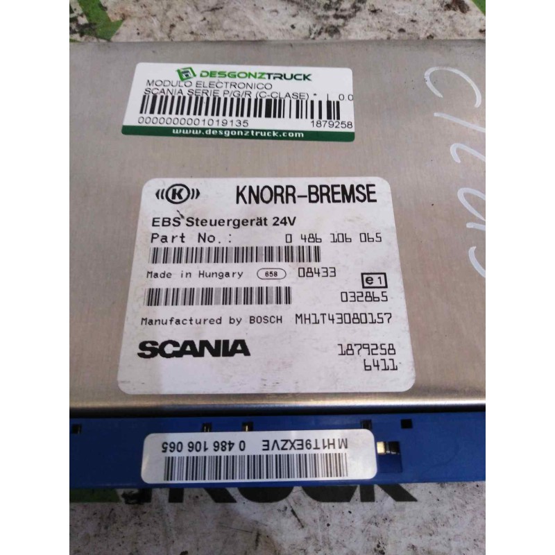 Recambio de modulo electronico para scania serie p/g/r (c-clase) referencia OEM IAM 1879258 0486106065 CENTRALITA EBS - Blanco 2