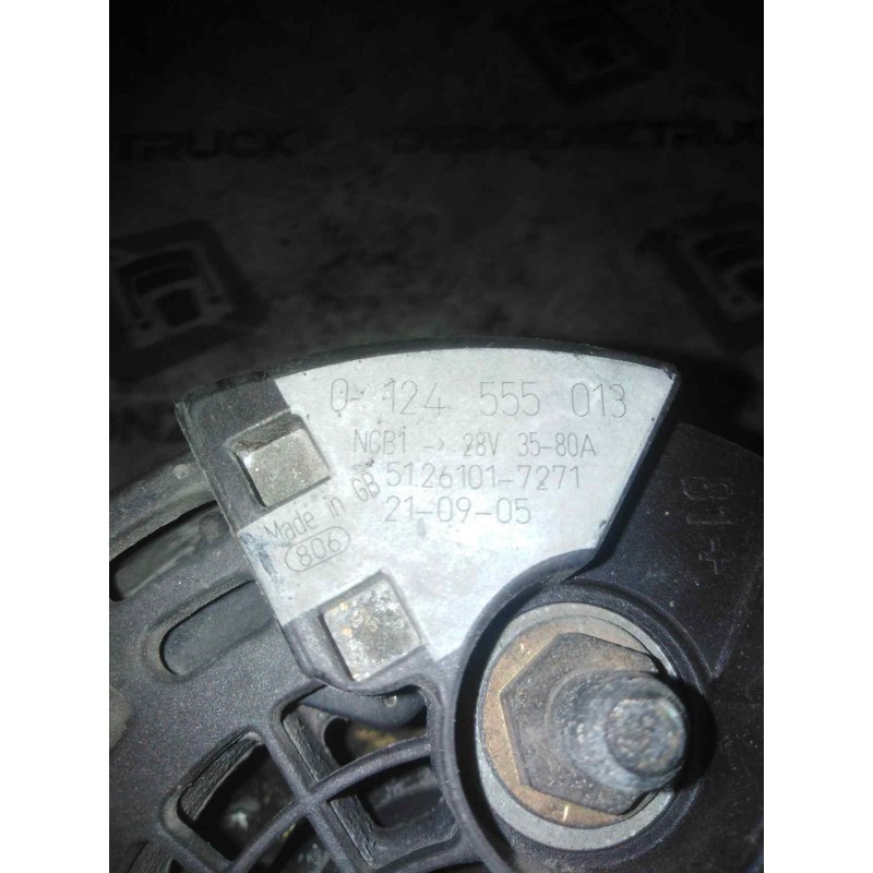 Recambio de alternador para man tg - l 12.210 4.6 diesel referencia OEM IAM 51261017271 0124555013 35-80A/28V - Blanco 3