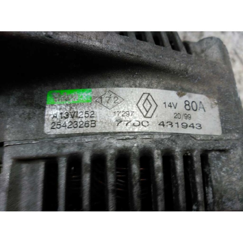 Recambio de alternador para renault megane ii berlina 5p dynamique referencia OEM IAM 7700431943 A13V1252 VALEO 5