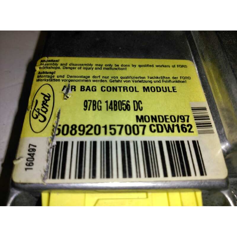 Recambio de centralita airbag para ford mondeo berlina/familiar (fd) clx berlina referencia OEM IAM 7282750 - Blanco 2