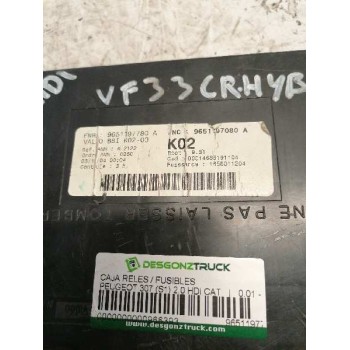 Recambio de caja reles / fusibles para peugeot 307 (s1) 2.0 hdi cat referencia OEM IAM 9651197780A A12122 BSI