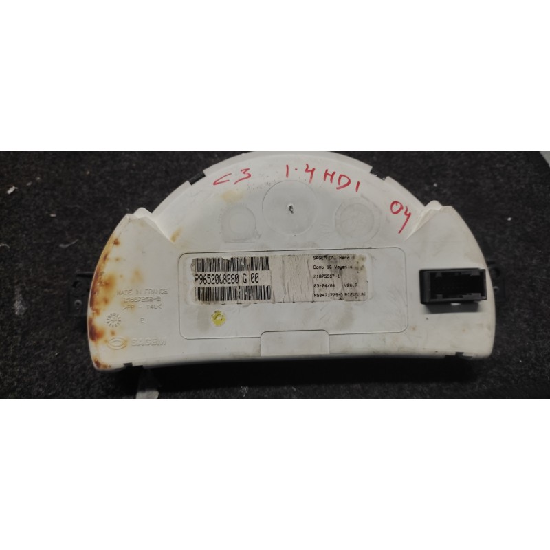 Recambio de cuadro instrumentos para citroën c3 1.4 hdi cool referencia OEM IAM P9652008280 2