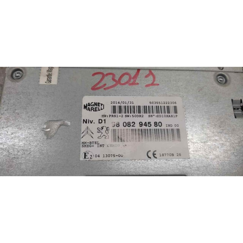 Recambio de sistema audio / radio cd para peugeot 308 active referencia OEM IAM 9808294580 2