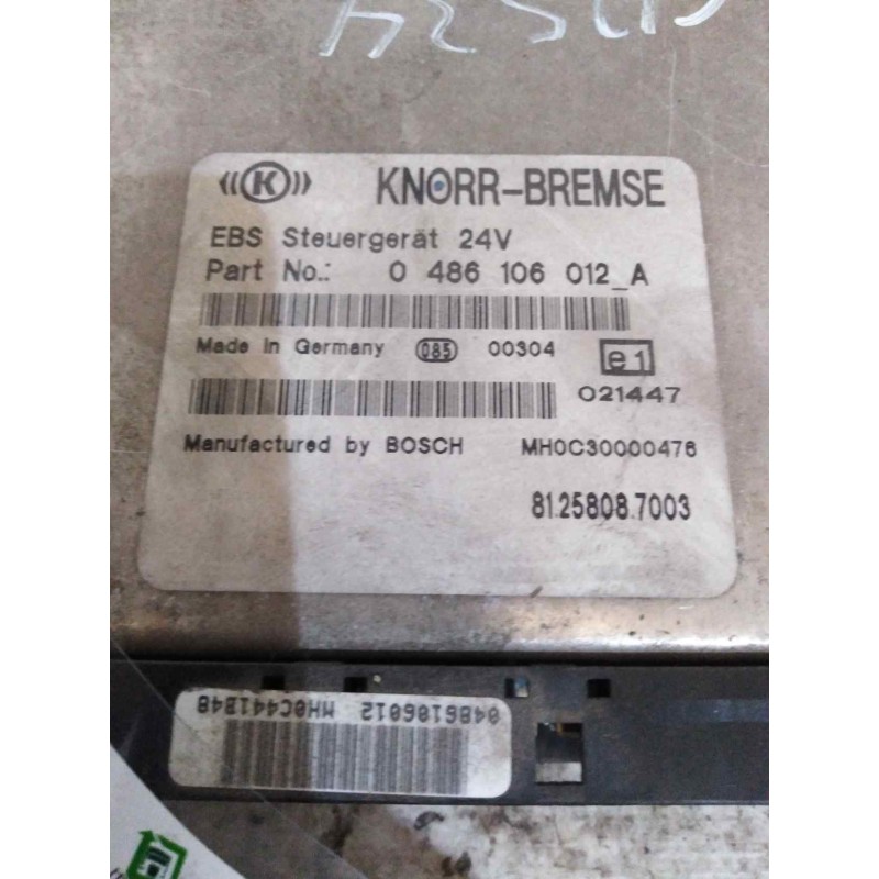 Recambio de modulo electronico para man tg - a 18.460 12.8 diesel referencia OEM IAM 81258087003 0486106012 CENTRALITA EBS - Gris 2