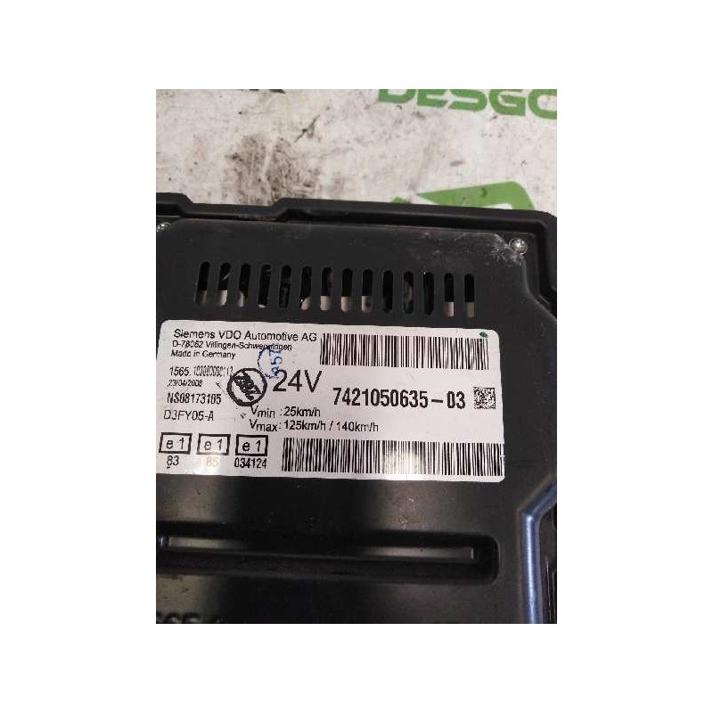 Recambio de cuadro instrumentos para renault premium lander 10.8 diesel referencia OEM IAM 7421050635 - Blanco 3