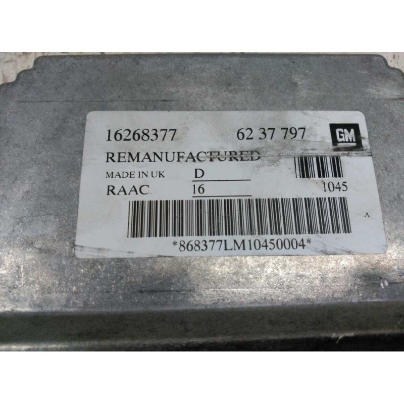 Recambio de centralita motor uce para opel astra g berlina club referencia OEM IAM 16268377 6237797 - Blanco 2