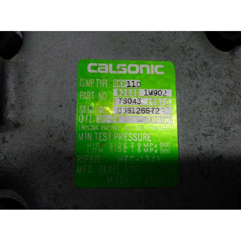 Recambio de compresor aire acondicionado para nissan almera (n15) gx referencia OEM IAM 5060213020 - Verde 6