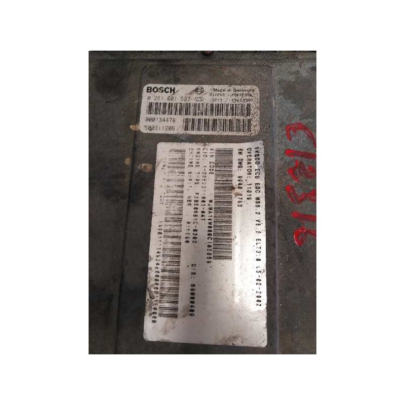 Recambio de modulo electronico para iveco eurotech cursor (mh) 7.8 diesel referencia OEM IAM 0281001527 500311206 - Blanco 2