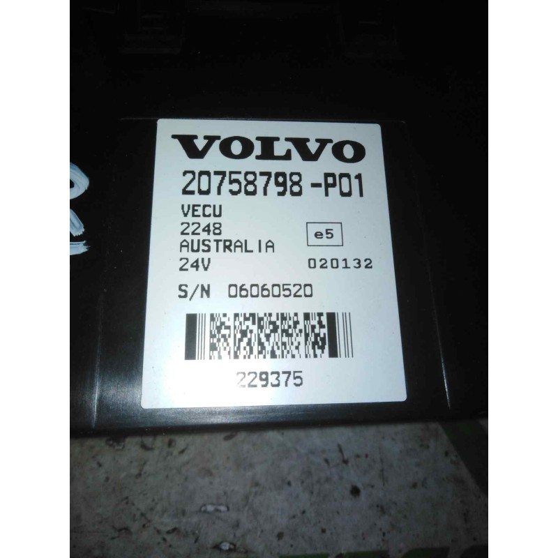 Recambio de modulo electronico para volvo fh 440 fg 4x2 low largo globetrotter (lhh2, l2h2) referencia OEM IAM 20758798  CENTRAL - Blanco 2