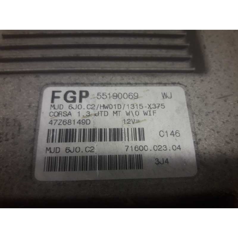 Recambio de centralita motor uce para opel corsa c blue line referencia OEM IAM 55190069 7160002304 47Z68149D - Negro 2