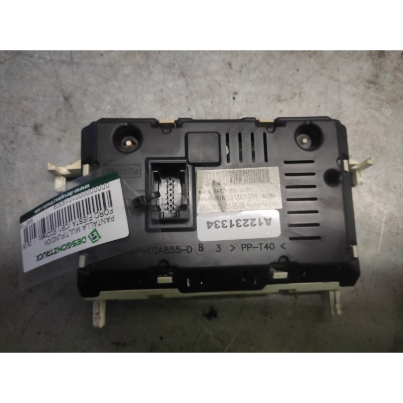 Recambio de pantalla multifuncion para ford fiesta (cb1) econetic referencia OEM IAM 8A6T18B955BK 12 PINS - Azul 2