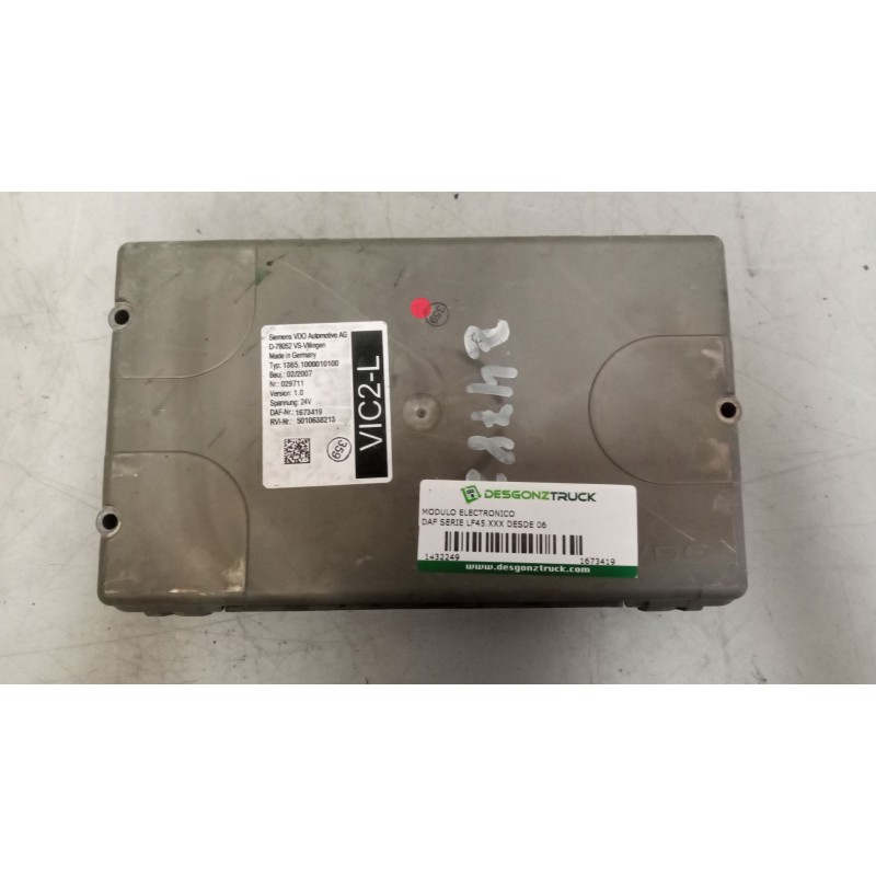 Recambio de modulo electronico para daf serie lf45.xxx desde 06 referencia OEM IAM 1673419 VERSION1.0 5010638213