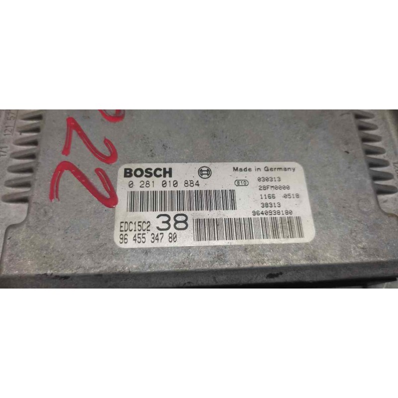 Recambio de centralita motor uce para fiat scudo (222) 2.0 jtd familiar (5 asientos) referencia OEM IAM 0281010884 9645534780 96 2