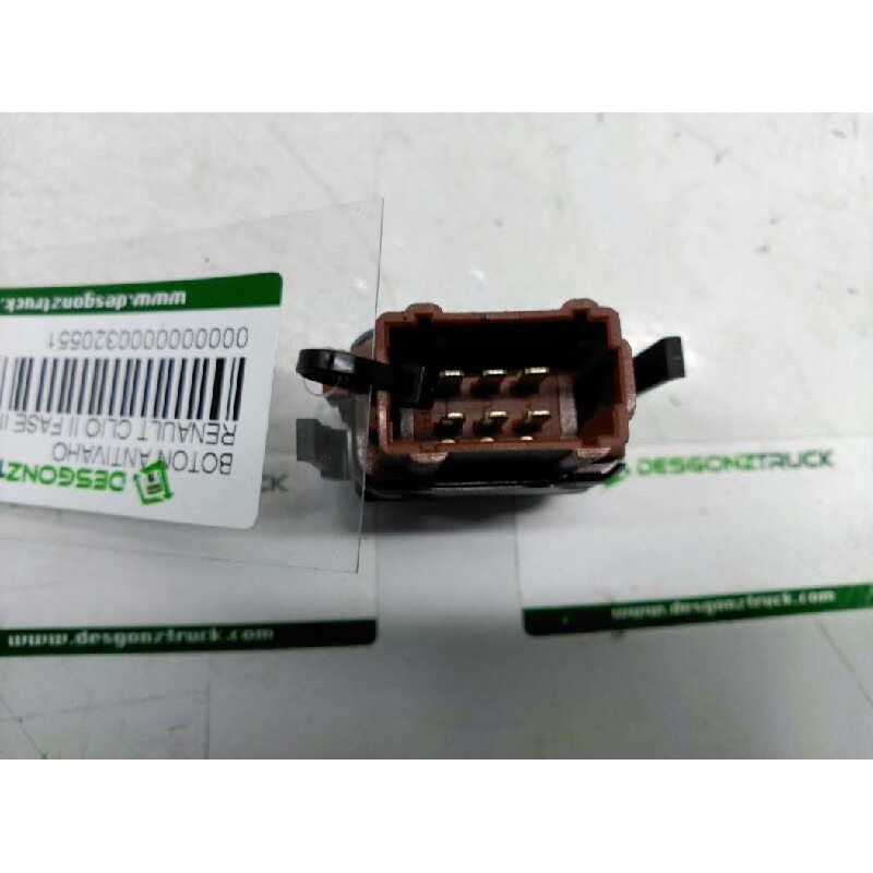 Recambio de boton antivaho para renault clio ii fase ii (b/cb0) authentique referencia OEM IAM 26488 - Negro 2
