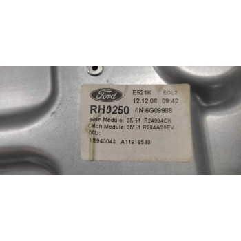 Recambio de elevalunas trasero derecho para ford focus c-max (cap) ambiente (d) referencia OEM IAM 3M51R24994CK  