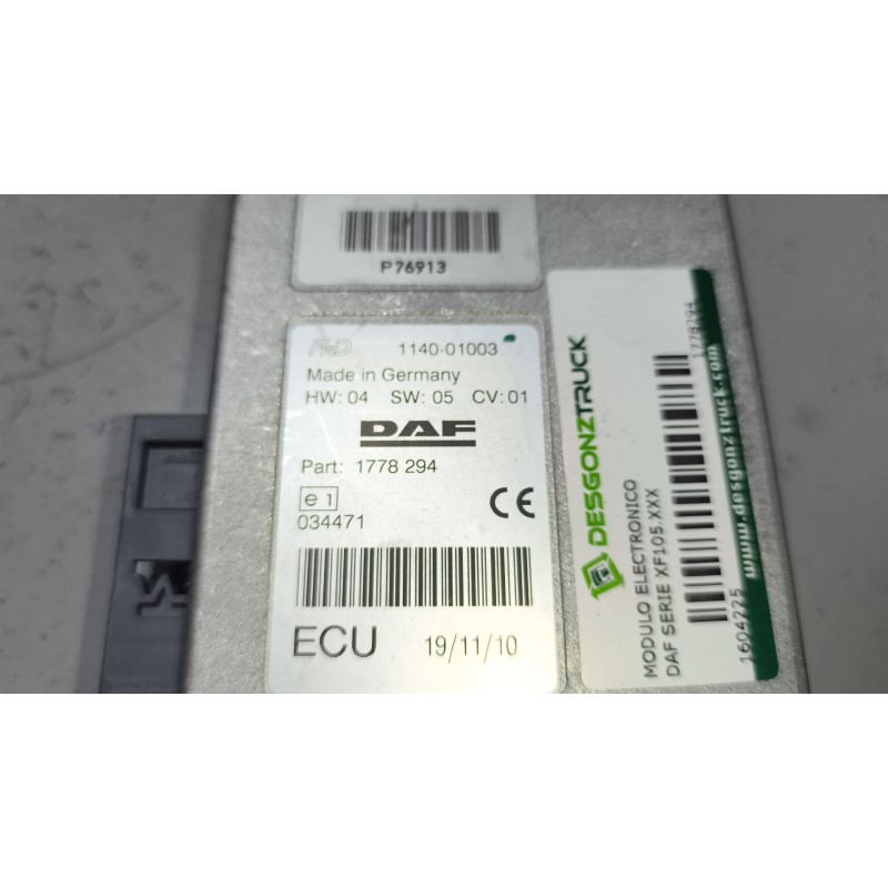 Recambio de modulo electronico para daf serie xf105.460 12.9 diesel referencia OEM IAM 1778294 - Blanco 2