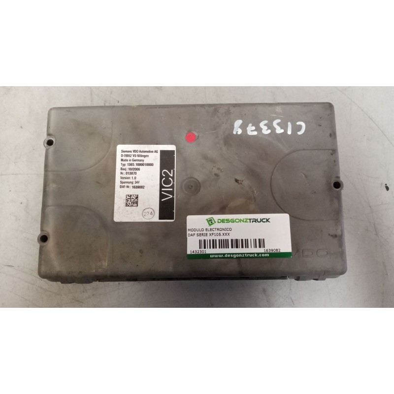 Recambio de modulo electronico para daf serie xf105.xxx 12.9 diesel referencia OEM IAM 1639082  VERSION1.0