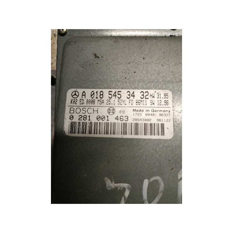 Recambio de centralita motor uce para mercedes-benz clase c (w202) berlina 250 td (202.128) referencia OEM IAM 0281001463 A01854 - Negro 2