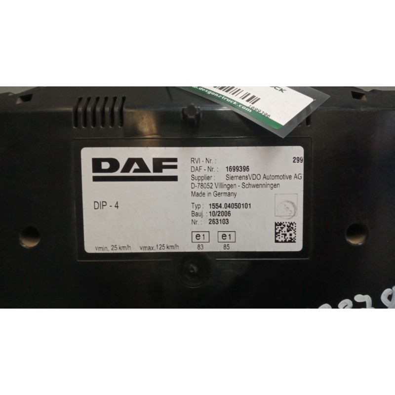 Recambio de cuadro instrumentos para daf serie xf105.510 12.9 diesel referencia OEM IAM 1699396 - Blanco 2