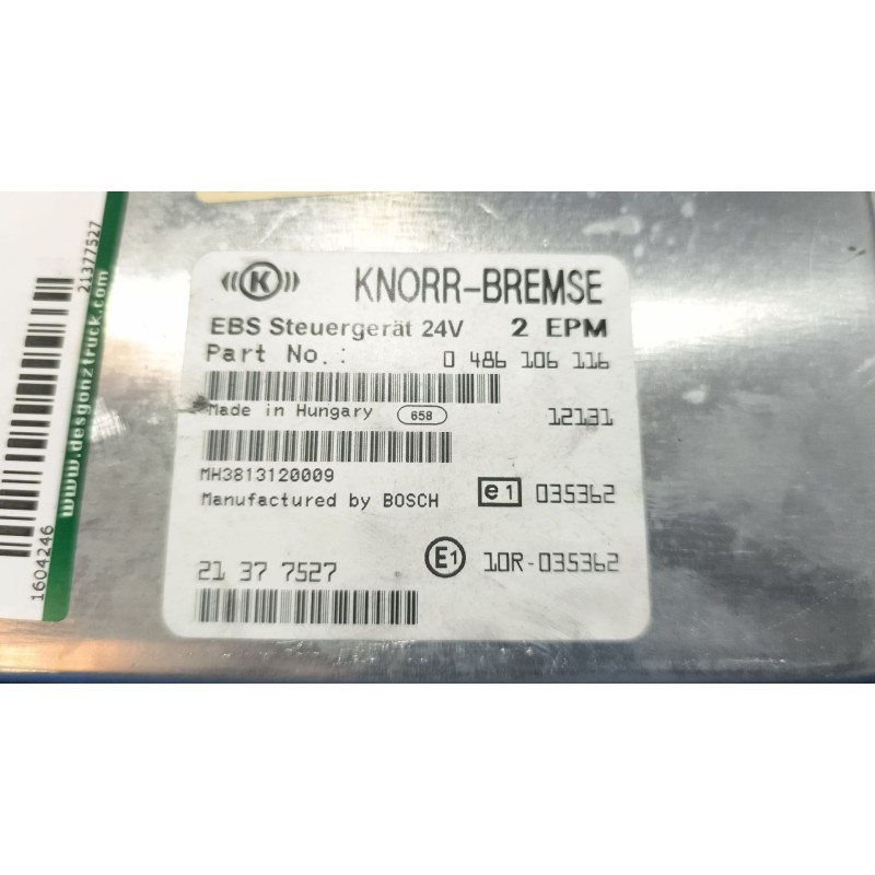 Recambio de modulo electronico para renault magnum ab diesel referencia OEM IAM 21377527 0486106116 - Blanco 2