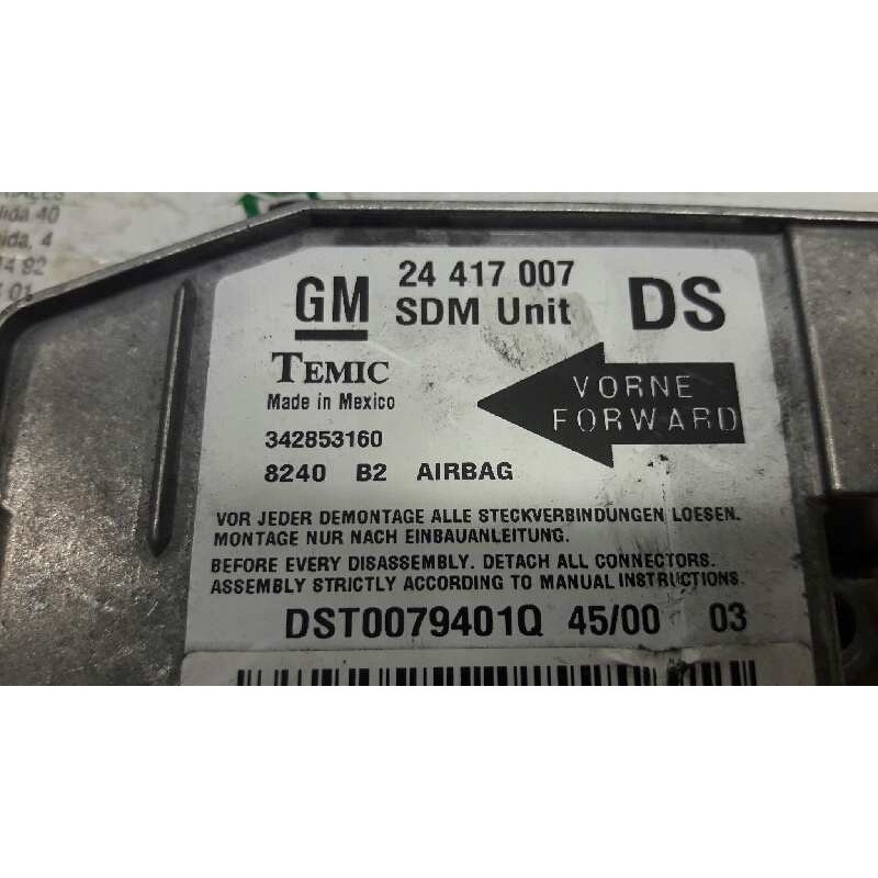 Recambio de centralita airbag para opel corsa c club referencia OEM IAM 24417007 342853160 - Azul 2