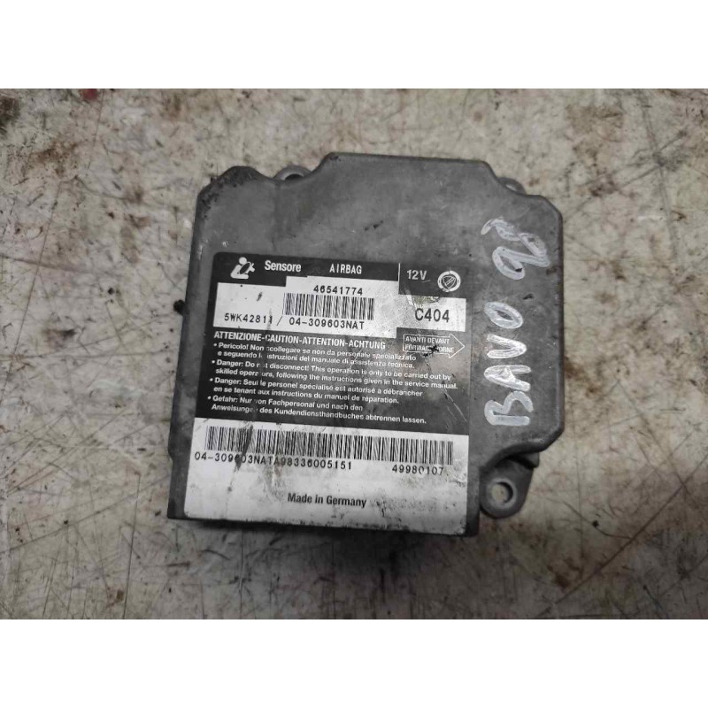 Recambio de centralita airbag para fiat bravo (182) 1.9 jtd cat referencia OEM IAM 46541774 5WK42811 