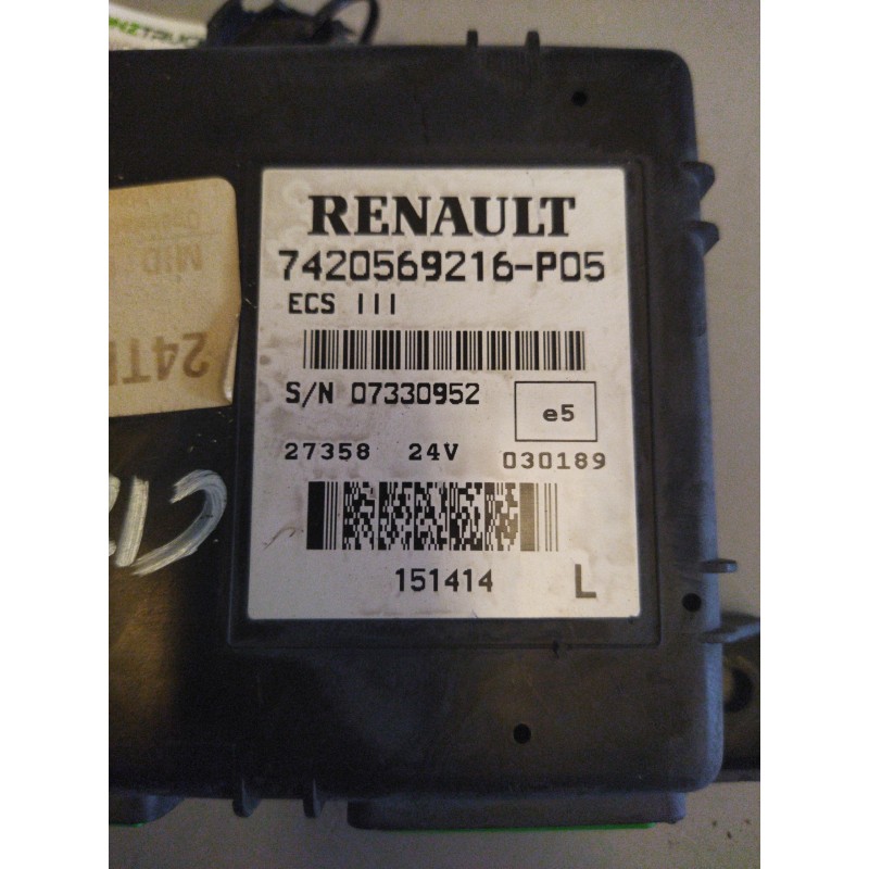 Recambio de modulo electronico para renault premium route 2006 10.8 diesel referencia OEM IAM 7420569216 07330952 CENTRALITA ECS - Blanco 2