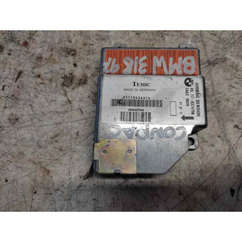 Recambio de centralita airbag para bmw serie 3 compacto (e36) 318tds referencia OEM IAM 65778374798  