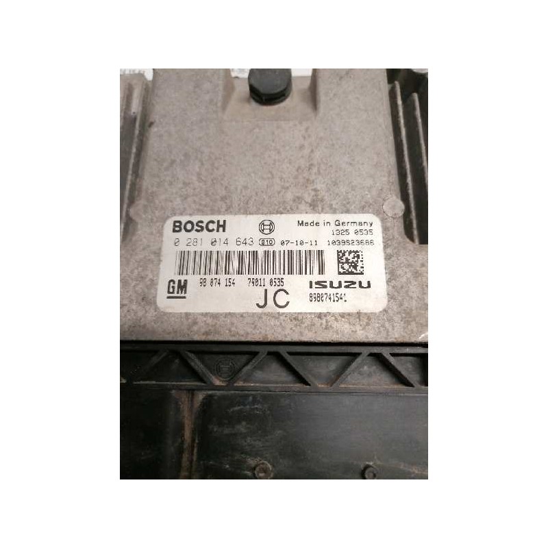 Recambio de centralita motor uce para opel astra gtc cosmo referencia OEM IAM 0281014643 8980741541 1039S23686 2