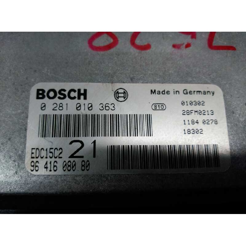 Recambio de centralita motor uce para peugeot 406 berlina (s1/s2) srdt referencia OEM IAM 1929ZH 9641608080 0281010363 - Azul 2