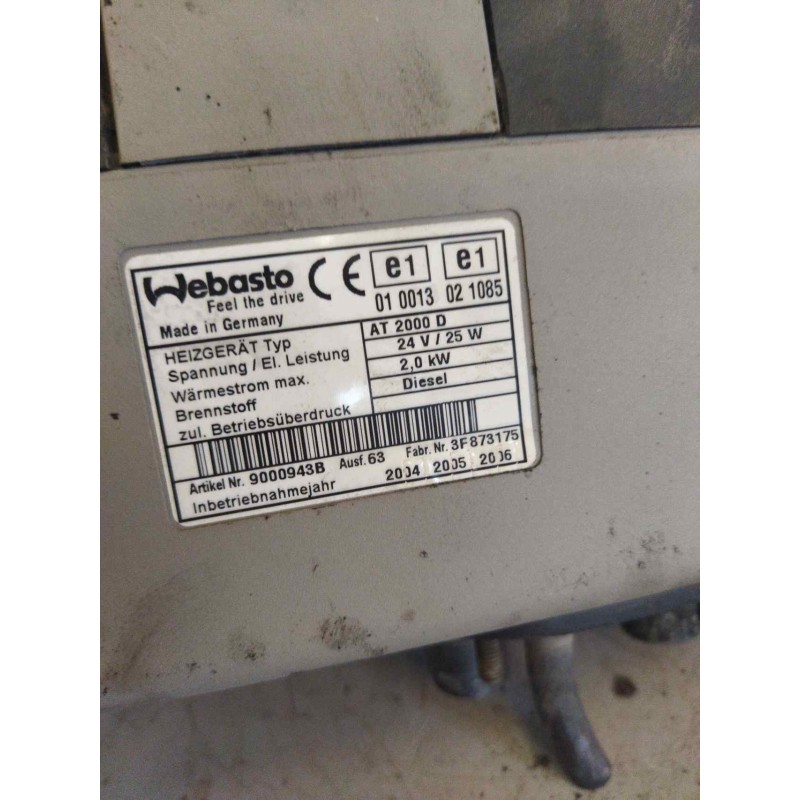 Recambio de motor calefaccion cabina para renault hr 420.18/26 premium 01  11.1 diesel referencia OEM IAM AIRTOP2000D WEBASTO - Blanco 4