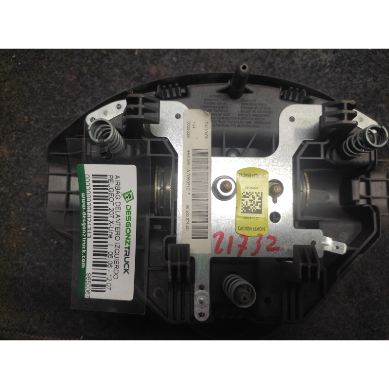 Recambio de airbag delantero izquierdo para peugeot 207 x-line referencia OEM IAM 96500674ZD - Negro 2