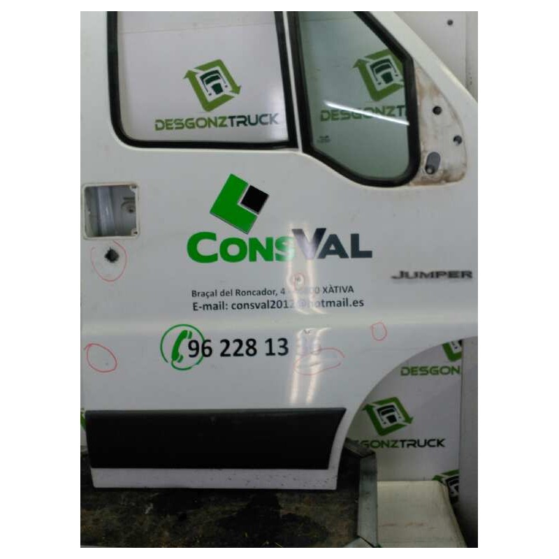 Recambio de puerta delantera derecha para citroën jumper combi desde '02 33 m hdi 100 confort referencia OEM IAM - Blanco 3