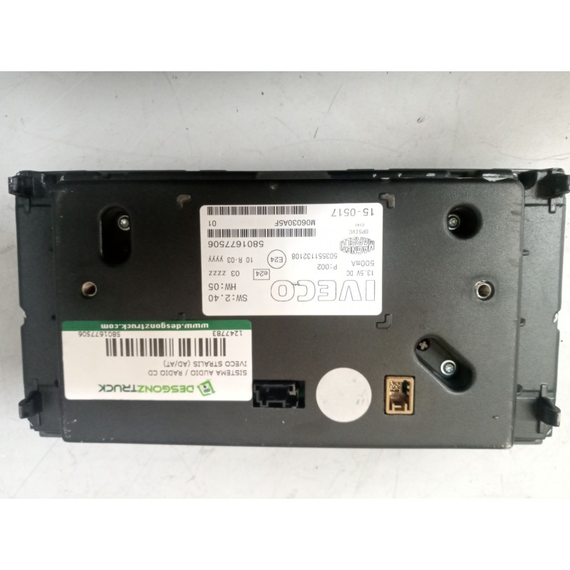 Recambio de sistema audio / radio cd para iveco stralis (ad/at) fs at t/p    4x2 larga distancia referencia OEM IAM 5801677506 - Blanco 2