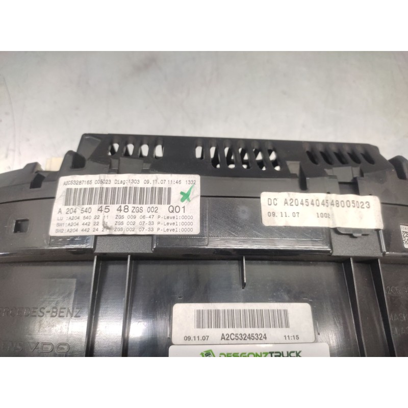 Recambio de cuadro instrumentos para mercedes-benz clase c (w204) c 200 cdi (204.007, 204.006) referencia OEM IAM A2045404548  A - Negro 3