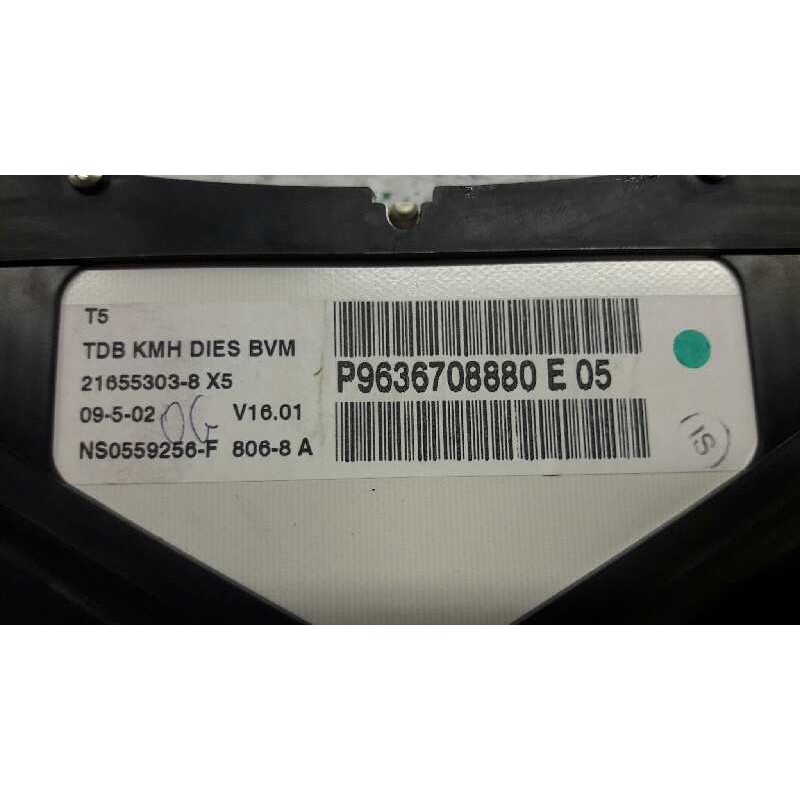Recambio de cuadro instrumentos para peugeot 307 (s1) xr referencia OEM IAM 9636708880 4