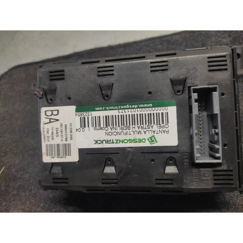 Recambio de pantalla multifuncion para opel astra h berlina cosmo referencia OEM IAM 13238548 565412769 - Negro 2