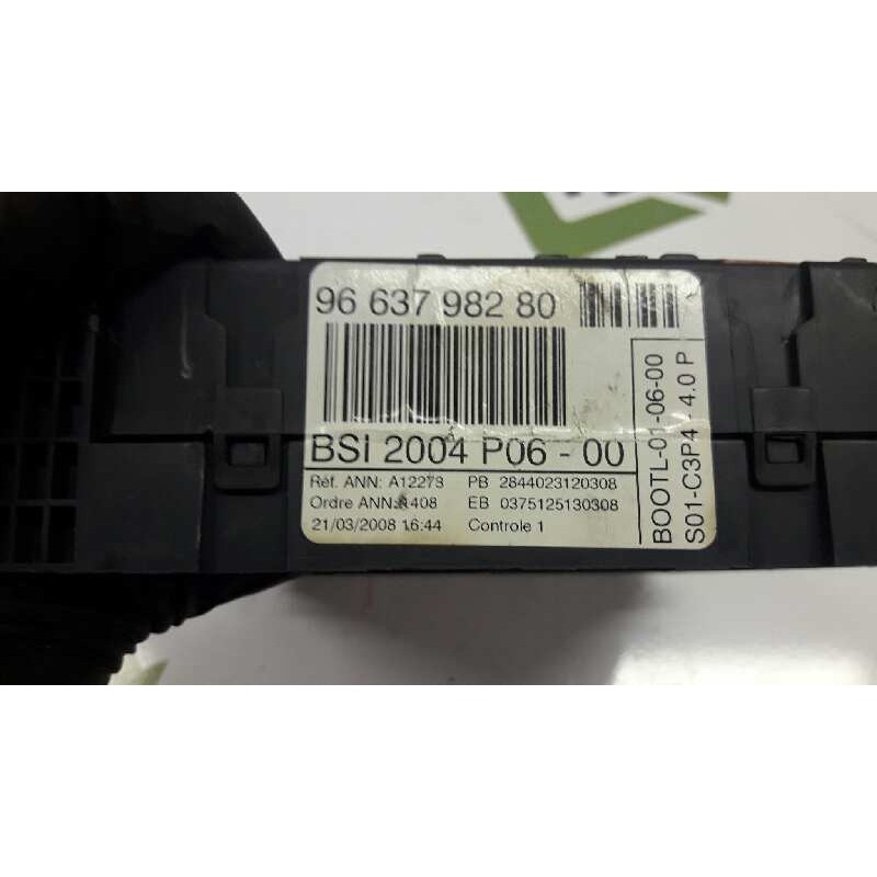 Recambio de caja reles / fusibles para peugeot 207 sw confort referencia OEM IAM 9663798280 BSI - Blanco 3