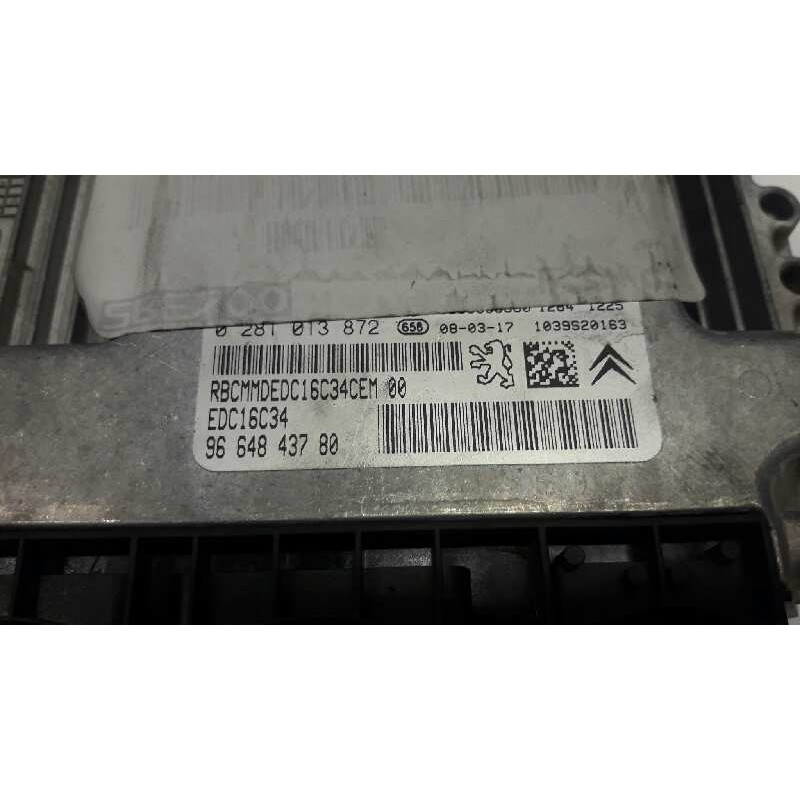 Recambio de centralita motor uce para peugeot 207 sw confort referencia OEM IAM 9664843780 0281013872 - Blanco 2