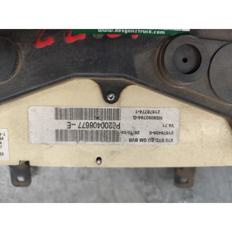 Recambio de cuadro instrumentos para opel movano (2004 =>) combi corto l1h1 2.8t referencia OEM IAM 8200408677E 2