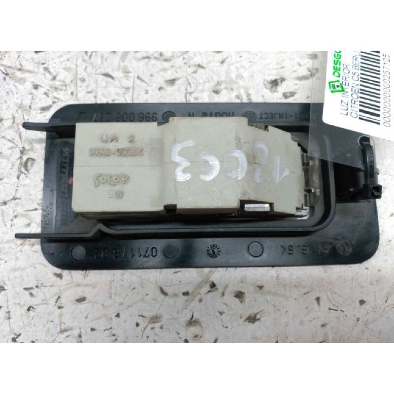 Recambio de luz interior para citroën c5 berlina 2.0 hdi sx referencia OEM IAM 9637758677 - Azul 2