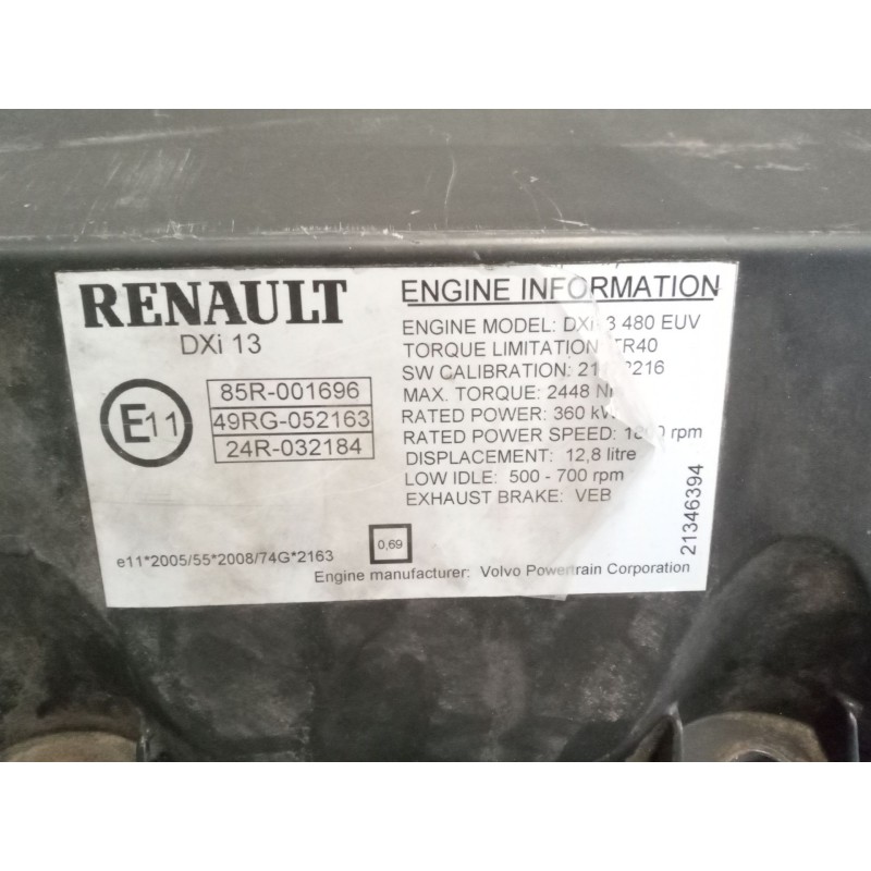 Recambio de tapa balancines para renault magnum ab diesel referencia OEM IAM 20515103  7420515103 - Blanco 2