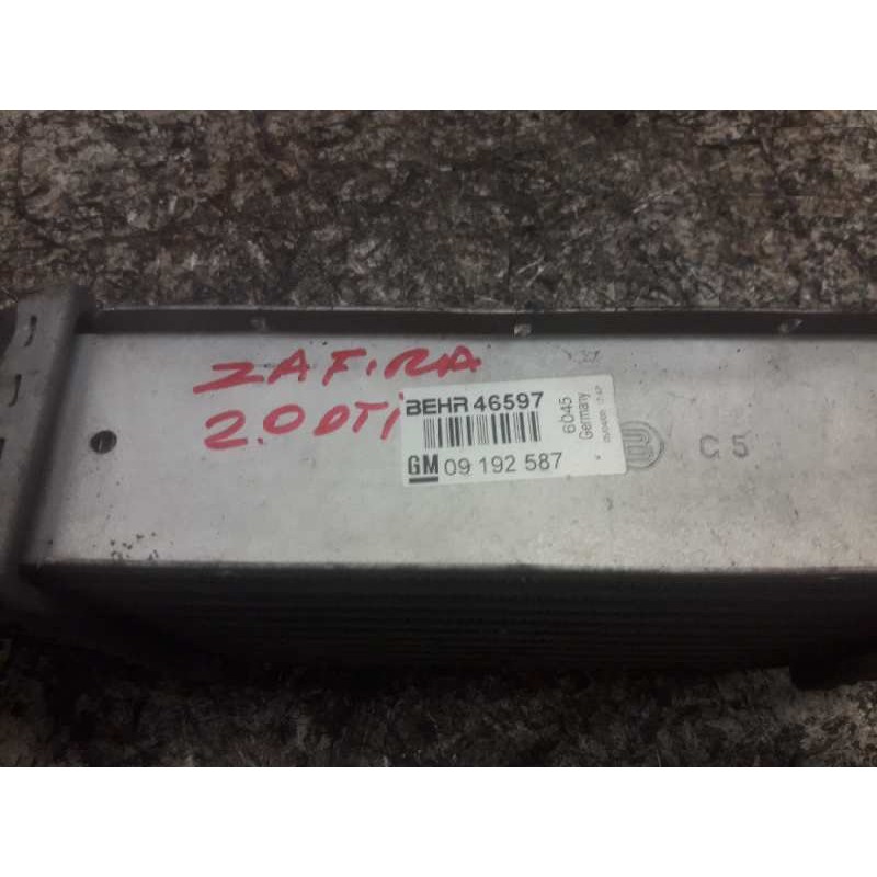 Recambio de intercooler para opel zafira a blue line referencia OEM IAM 09192587 2