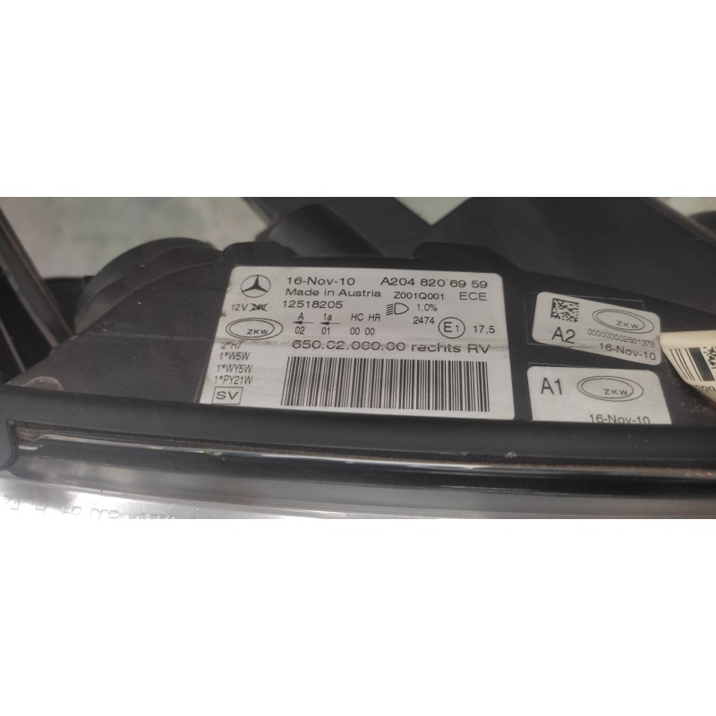 Recambio de faro derecho para mercedes-benz clase glk (w204) glk 2.0 cgi cat referencia OEM IAM A2048206959 2
