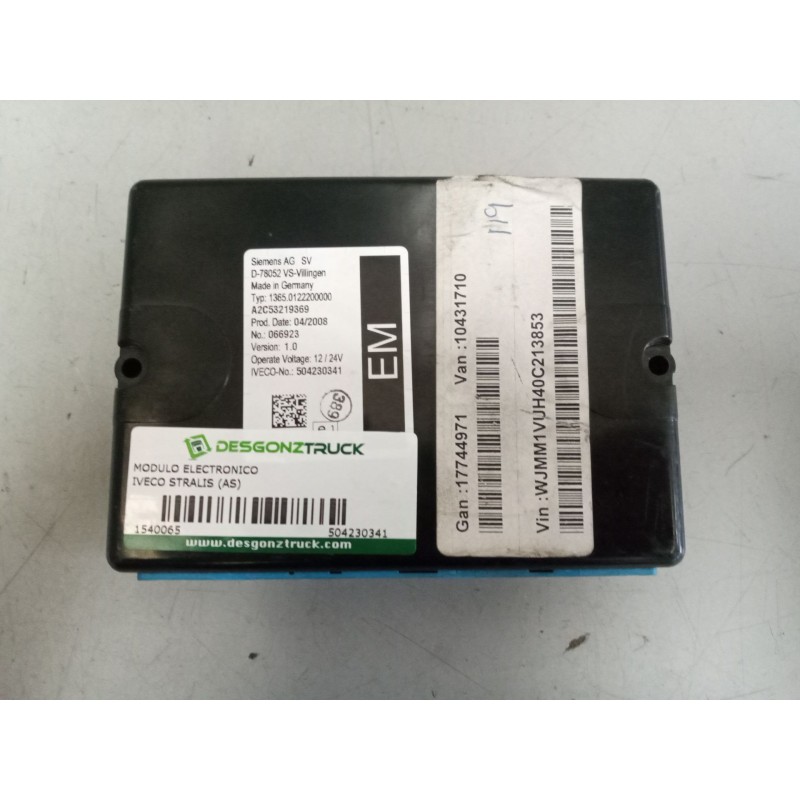 Recambio de modulo electronico para iveco stralis (as) 12.9 diesel referencia OEM IAM 504230341  