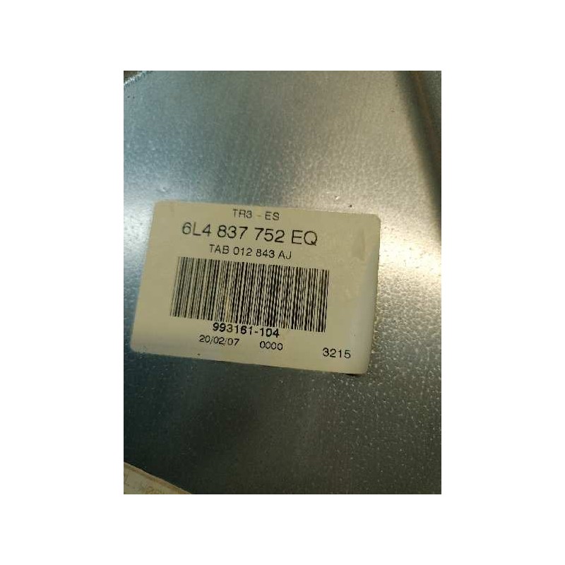 Recambio de elevalunas delantero derecho para seat cordoba berlina (6l2) referencia OEM IAM 6L4837752EQ 2