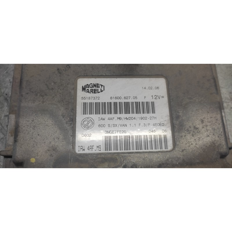 Recambio de centralita motor uce para fiat seicento (187) 1.1 referencia OEM IAM 55187372 6160062705 - Blanco 2