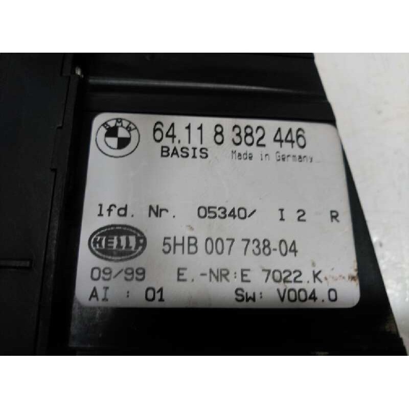 Recambio de mando climatizador para bmw serie 3 berlina (e46) 320d referencia OEM IAM 64118382446 5HB00773804 - Azul 2
