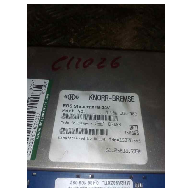 Recambio de modulo electronico para man tg - a 18.460 12.8 diesel referencia OEM IAM 81258087034 0486106082 CENTRALITA EBS - Blanco 2
