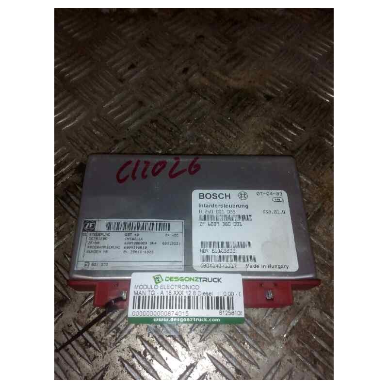 Recambio de modulo electronico para man tg - a 18.xxx 12.8 diesel referencia OEM IAM 81258106023 0260001033 CENTRALITA INTARDER